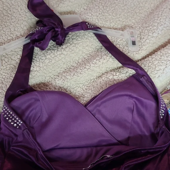 Trixxi Purple Backless Dress - Picture 3 of 5